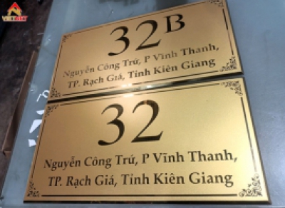 Bảng số nhà ăn mòn kim loại 32 Nguyễn Công Trứ